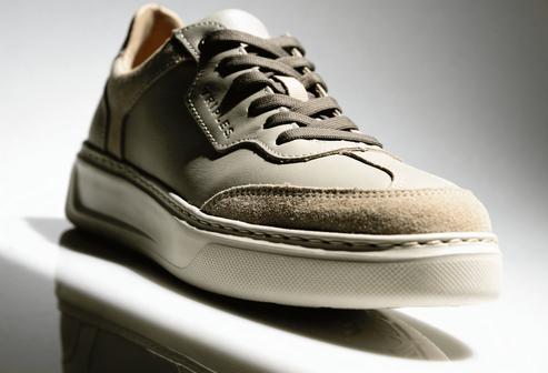 Sneaker Casual De Piel Para Hombre Triples Alo 37630 Hueso
