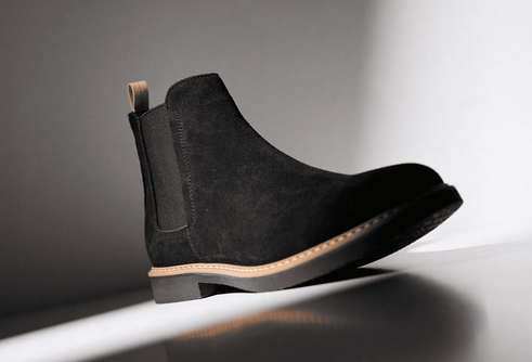 Botín Chelsea Gamuza Triples Enzo 35800 Negro Para Hombre